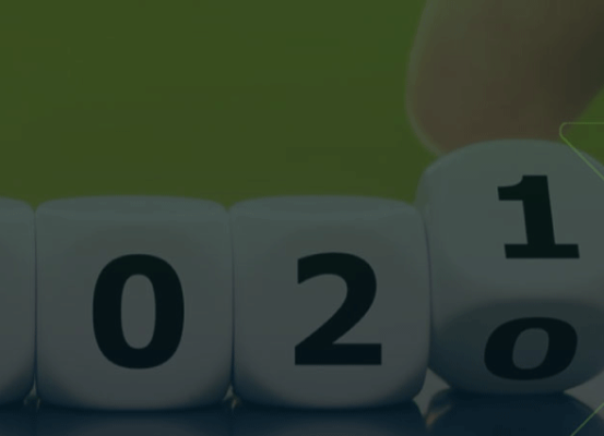 Imagem com dados representando a transição de 2020 para 2021, destacando o tema ECD e ECF como missão sem fim, voltado para obrigações fiscais e contábeis das empresas.