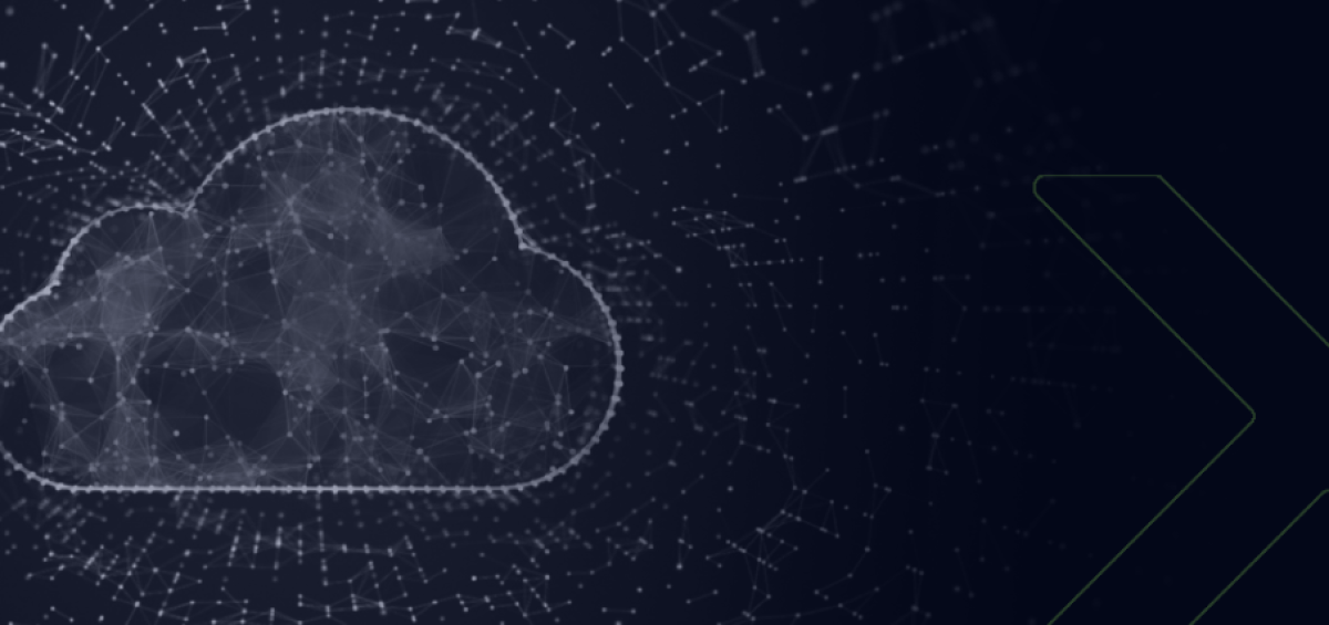 Nuvem digital formada por conexões de dados, representando a melhoria de desempenho com Oracle Cloud Infrastructure utilizada pela Becomex.
