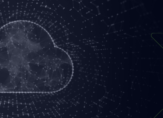 Nuvem digital formada por conexões de dados, representando a melhoria de desempenho com Oracle Cloud Infrastructure utilizada pela Becomex.