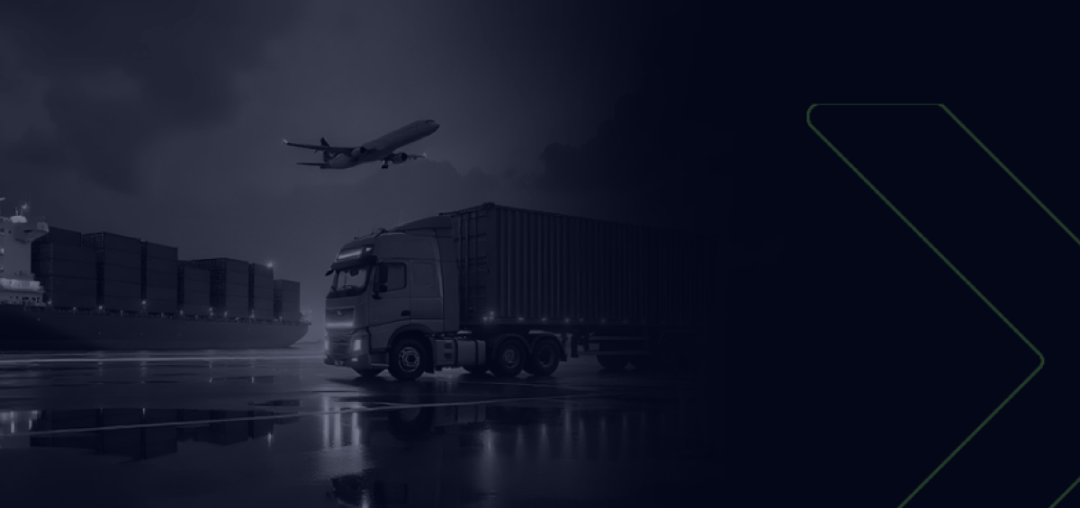 Navio cargueiro, caminhão e avião representando a logística global e a importância do Procedimento Operacional Padrão (POP) no programa OEA.