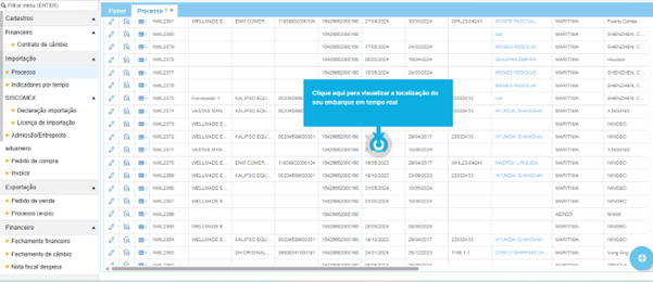 interface plataforma Narwal logx ilustrando o Processos de utilização 